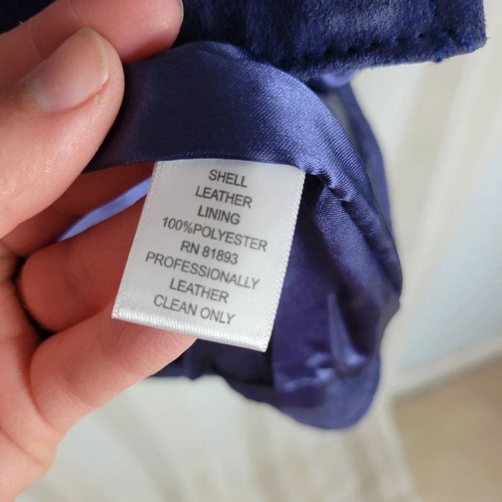 Vintage D&Co Suede Jacket Shacket Blue Purple Size Extra Large‎ - Picture 7 of 11
